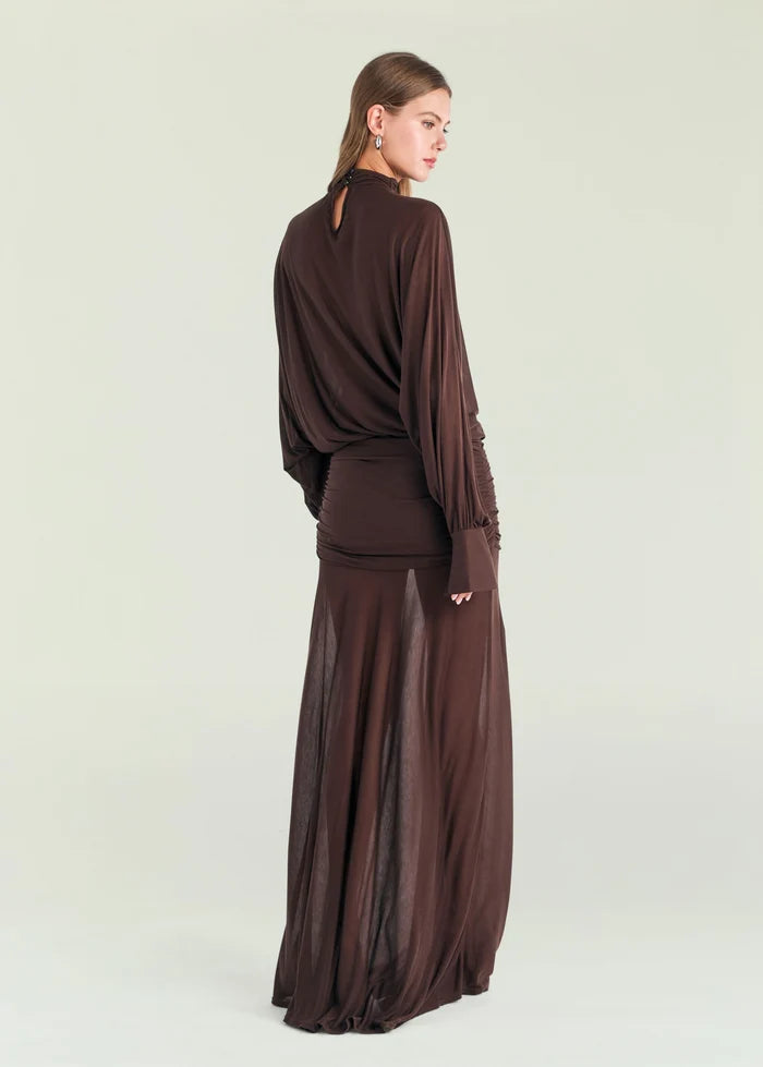 Swan Maxi Dress | Espresso