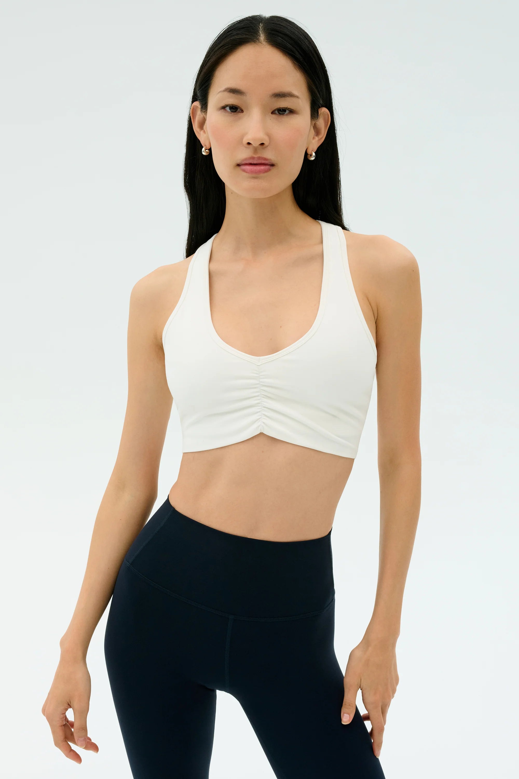 Airweight Bra with Ruching | White