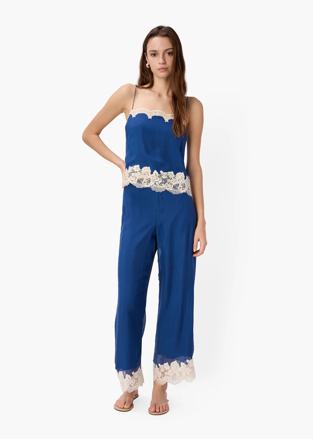 Gilda Silk Pant | Sailor Blue