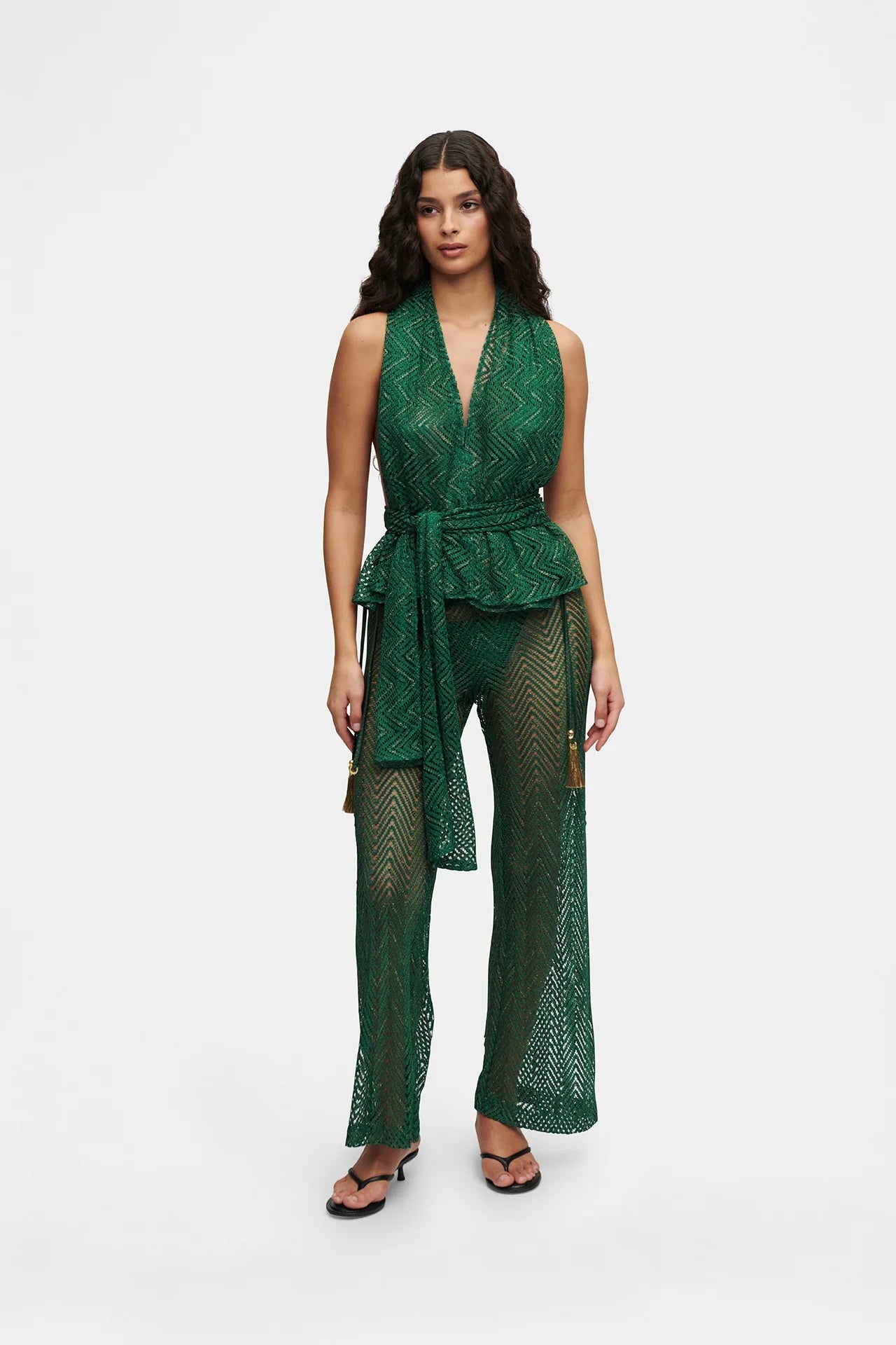 Knit Scarf Top | Green