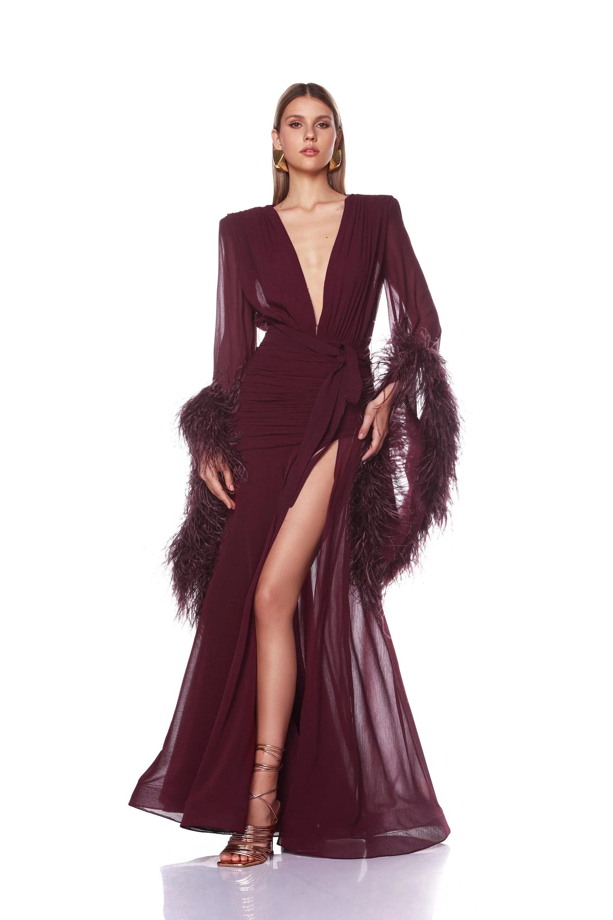 Geisha Maxi Dress | Burgundy