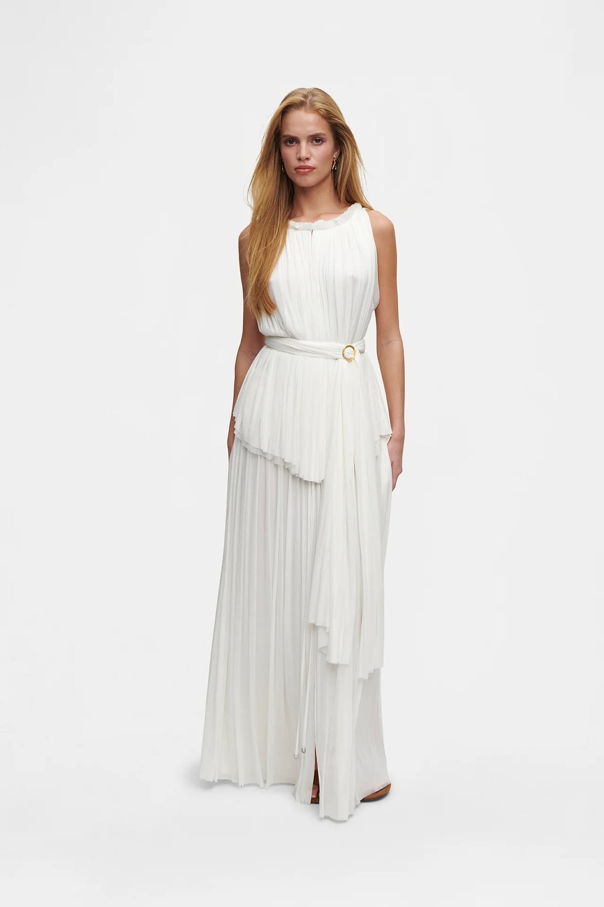 Silk Tulle Scarf | White
