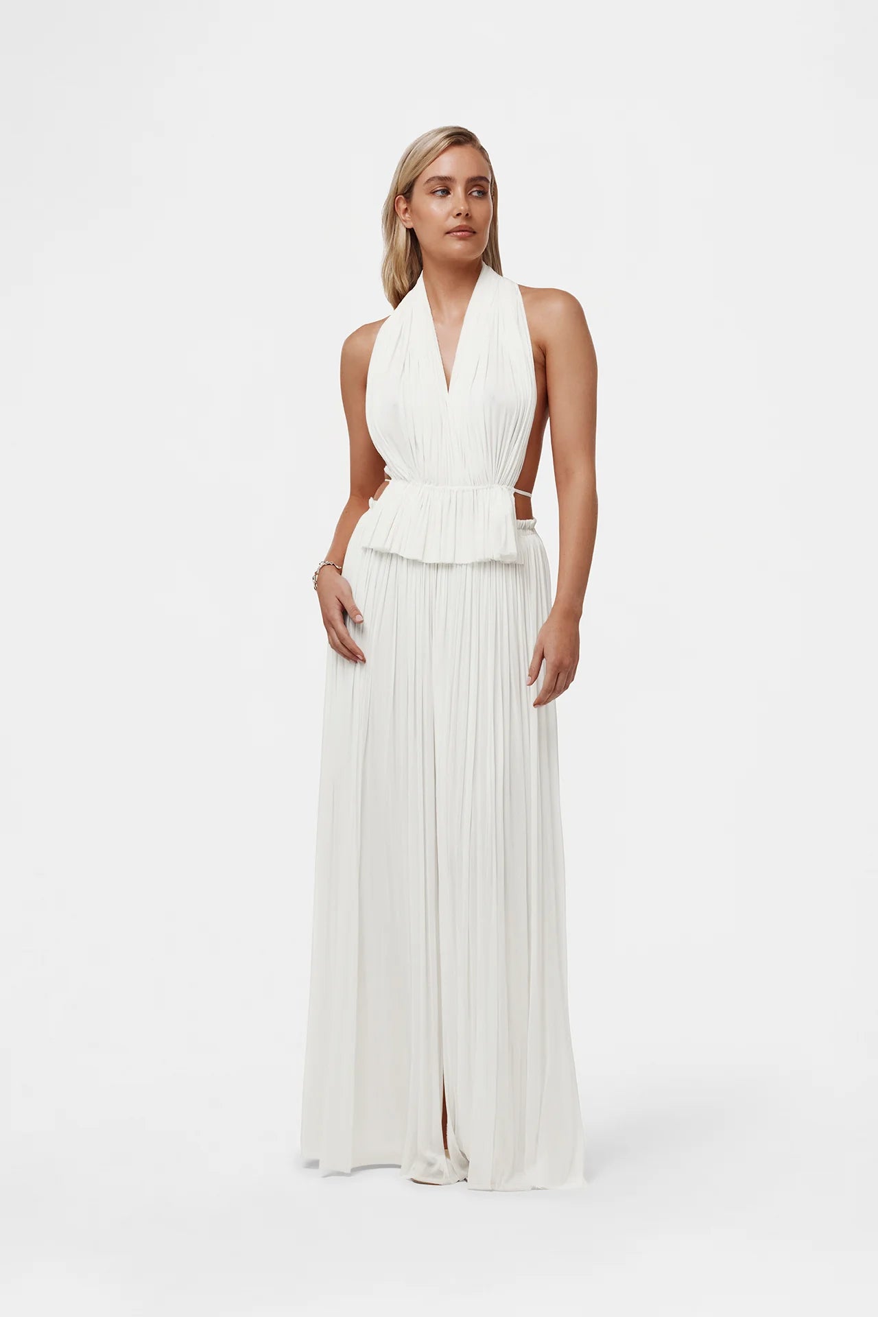 Silk Tulle Skirt | White