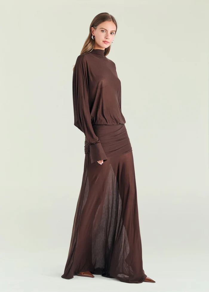 Swan Maxi Dress | Espresso
