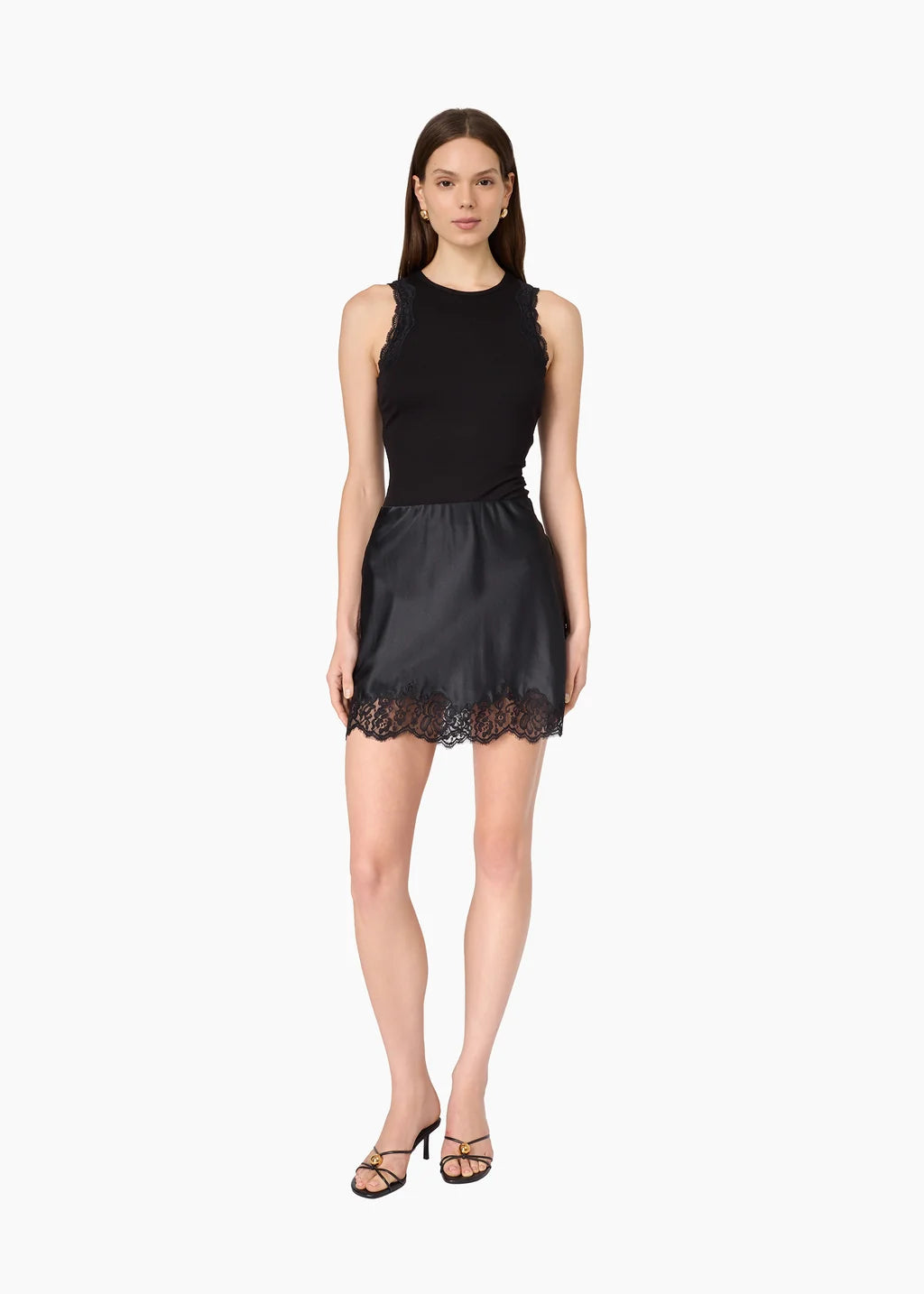 Rogers Silk Mini Skirt | Black
