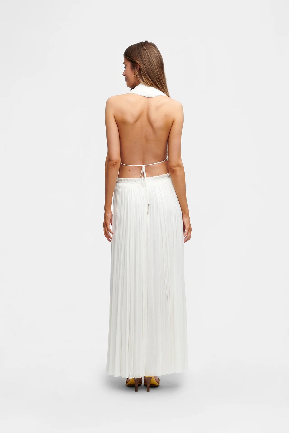Silk Tulle Skirt | White