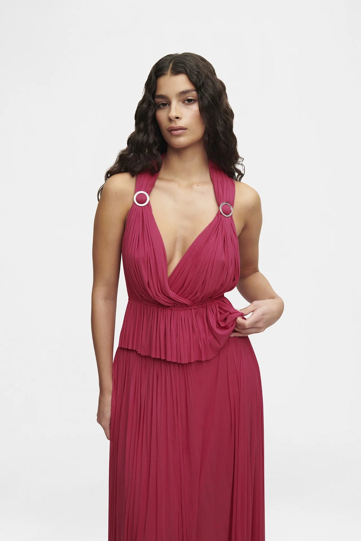 Silk Tulle Top | Pink