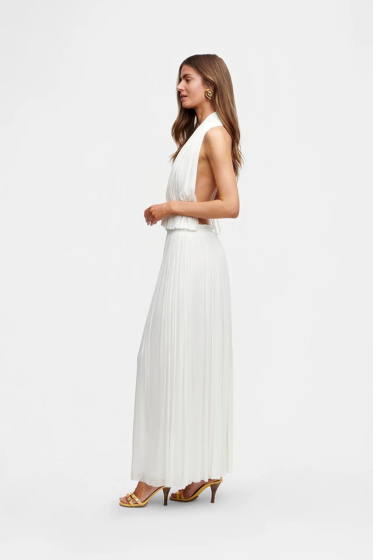 Silk Tulle Skirt | White