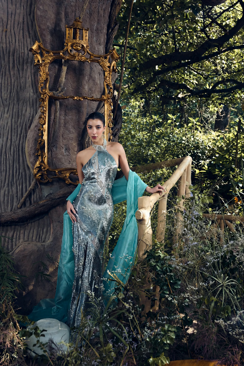 Courtney Guilded Dress | Silver