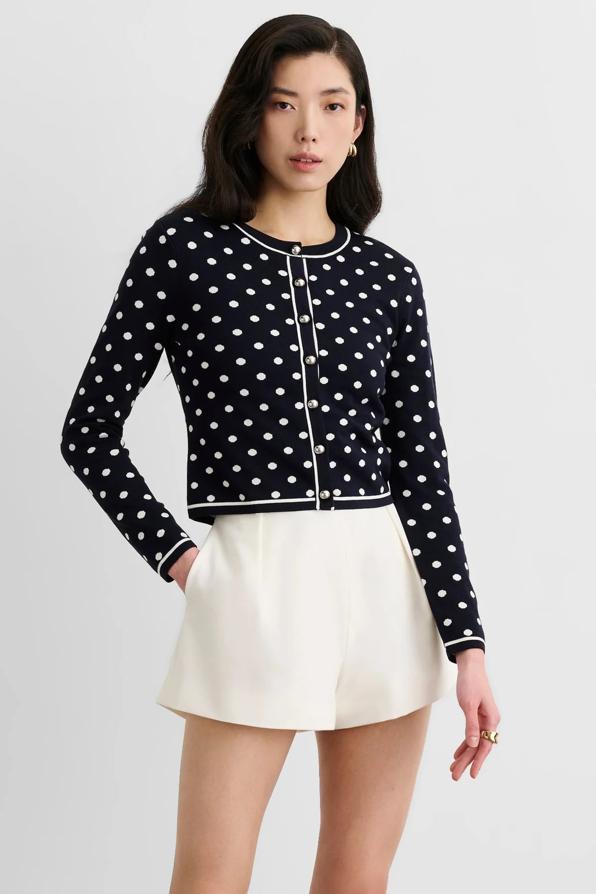 Xandra Long Sleeve Cardigan | Midnight
