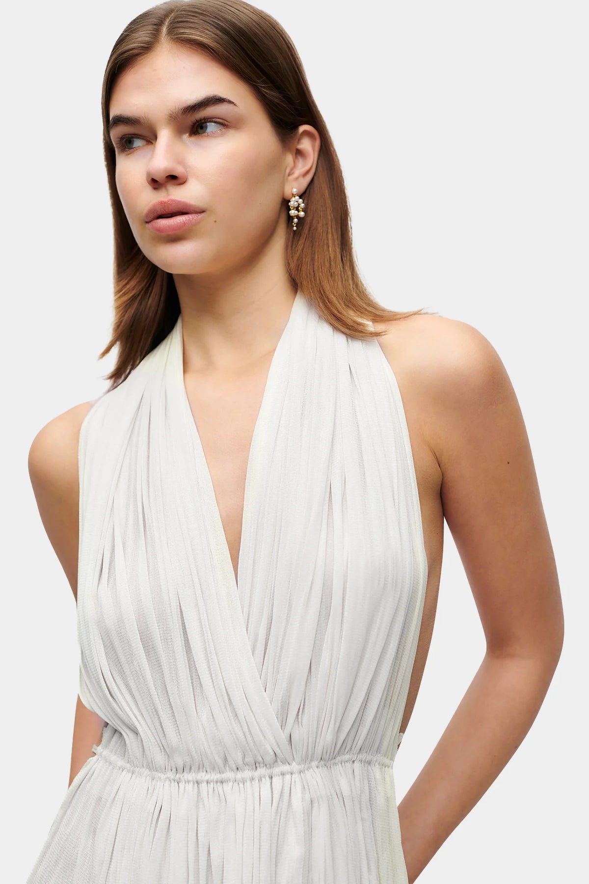 Silk Tulle Top | White