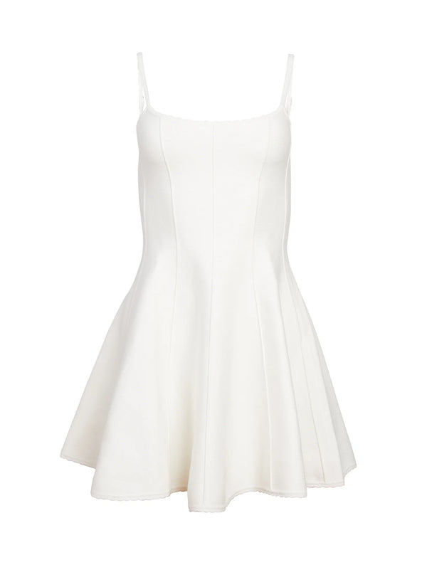 Fleur Du Mal Flared Corset Dress | Ivory - The LALA Look