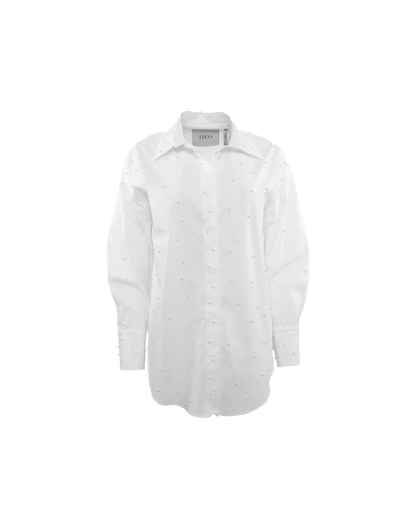 Theo Echo Pearly Shirt | White