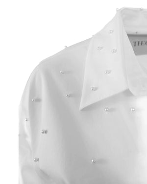Theo Echo Pearly Shirt | White