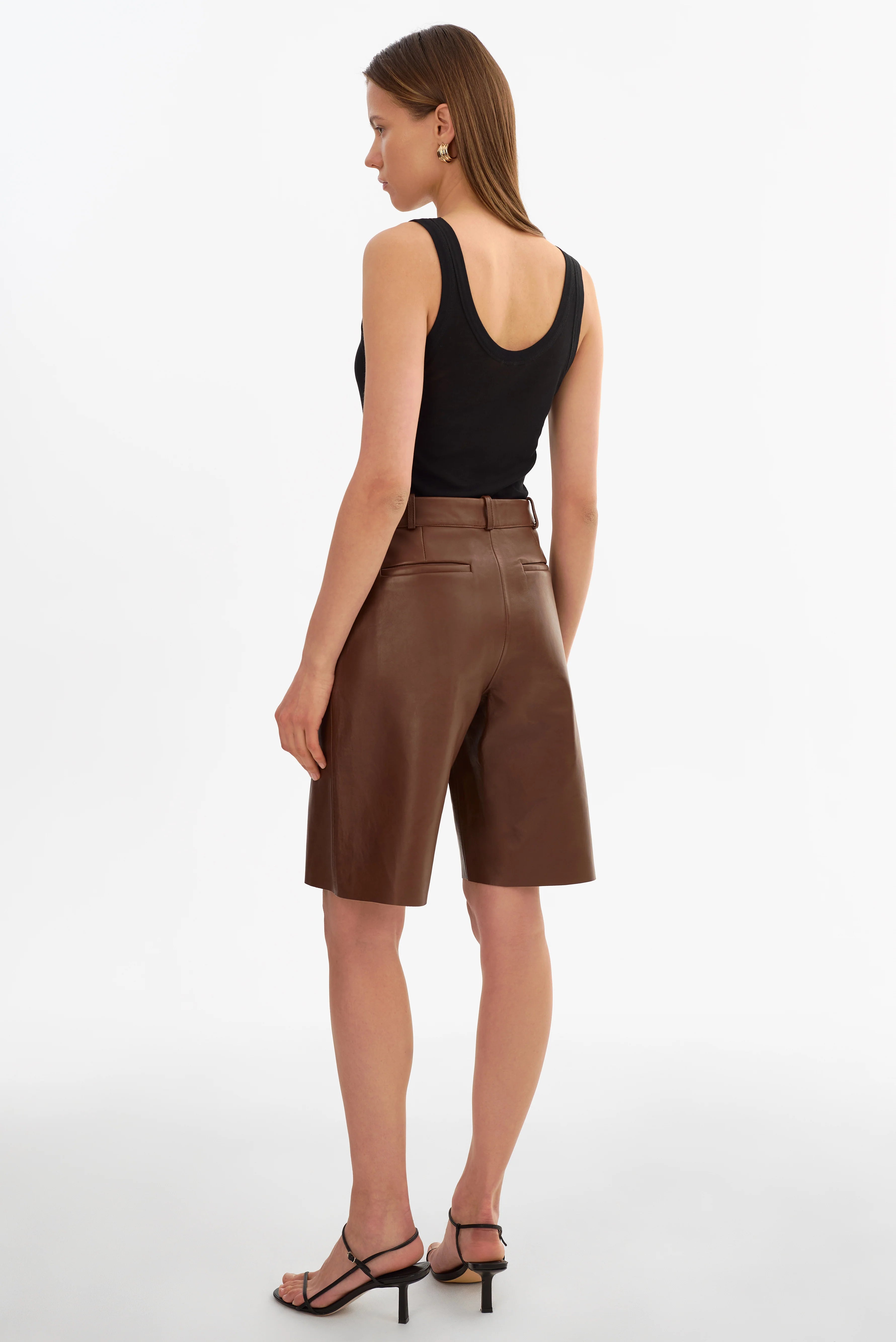 Lotta Leather Shorts | Mid Brown