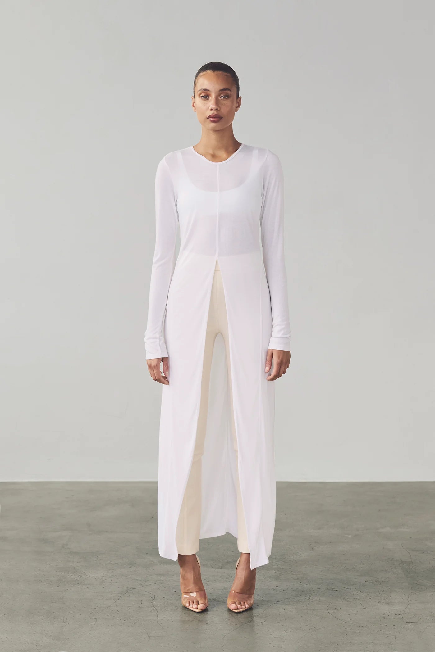 Alina Shirt Dress| White