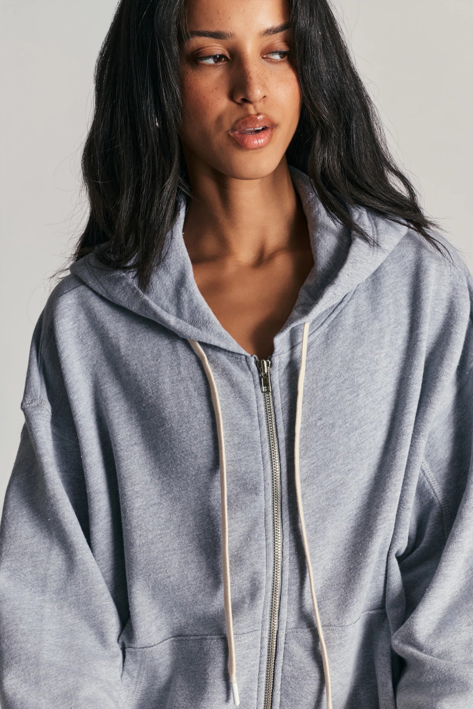 Stretch Boyfriend Zip Up Hoodie