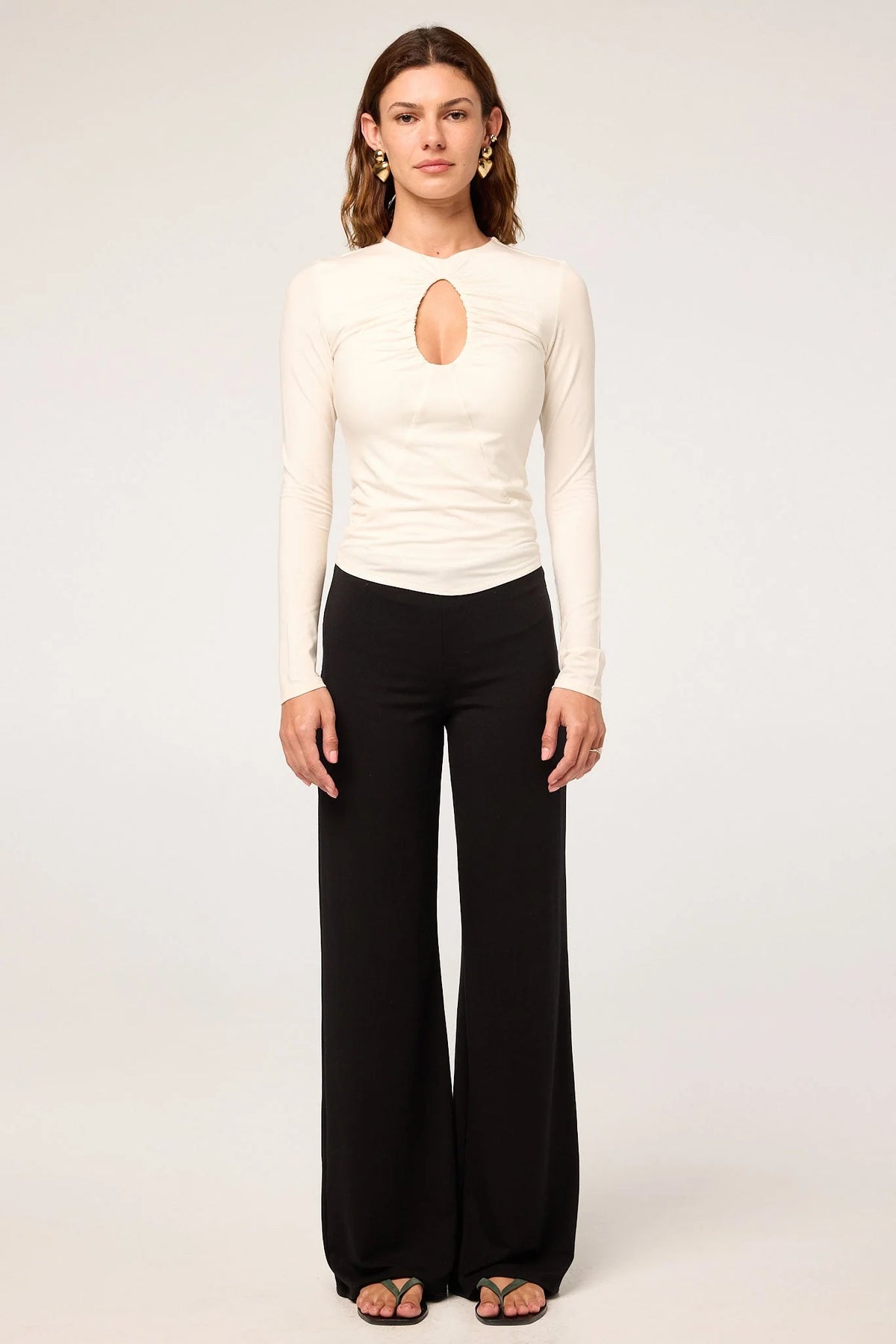 Everyday Jersey Draped Pant | Black