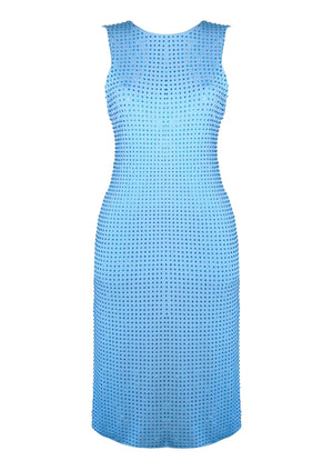 Gigii's Noa Rhinestone Mini Dress | Iconic Baby Blue