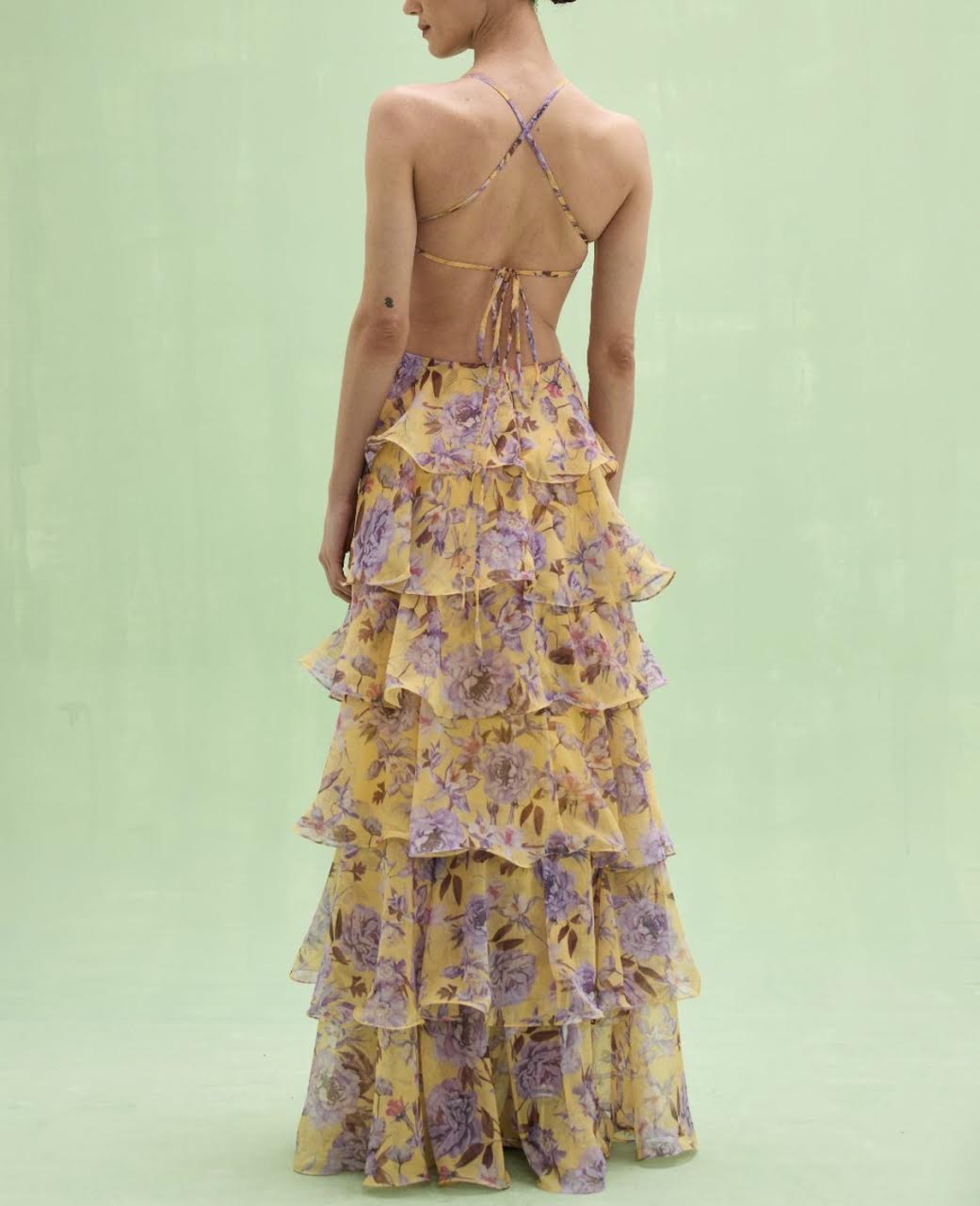 Peony Butterfly Maxi Dress