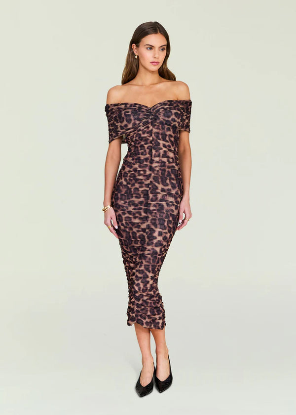 Seroya Gianna Mesh Midi Dress