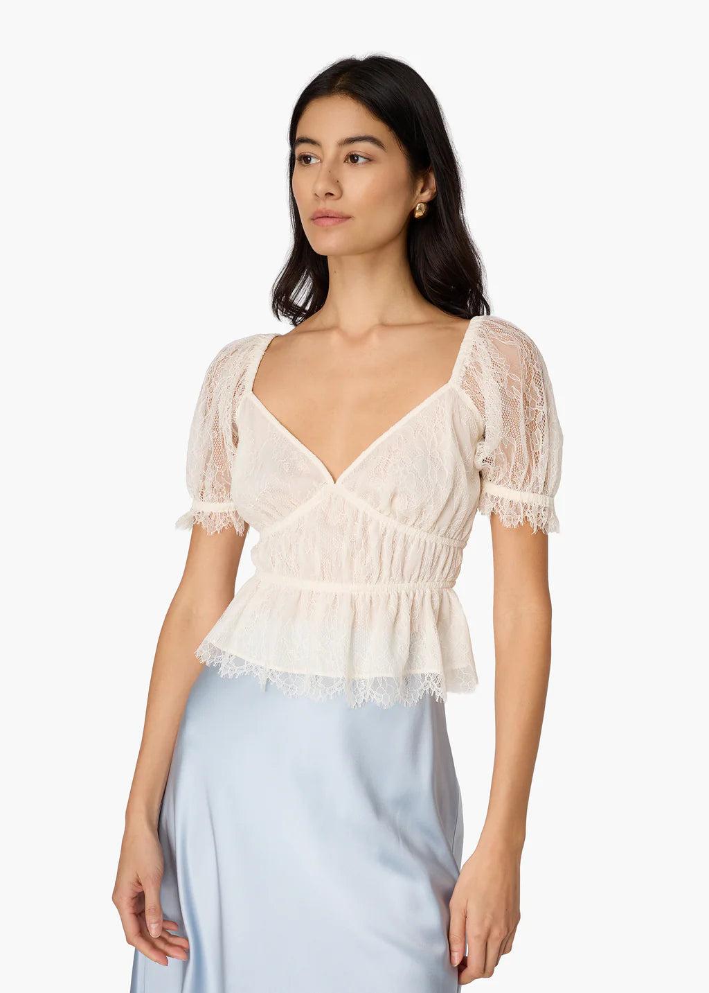 Henrietta Lace Top Ceramic | Ivory