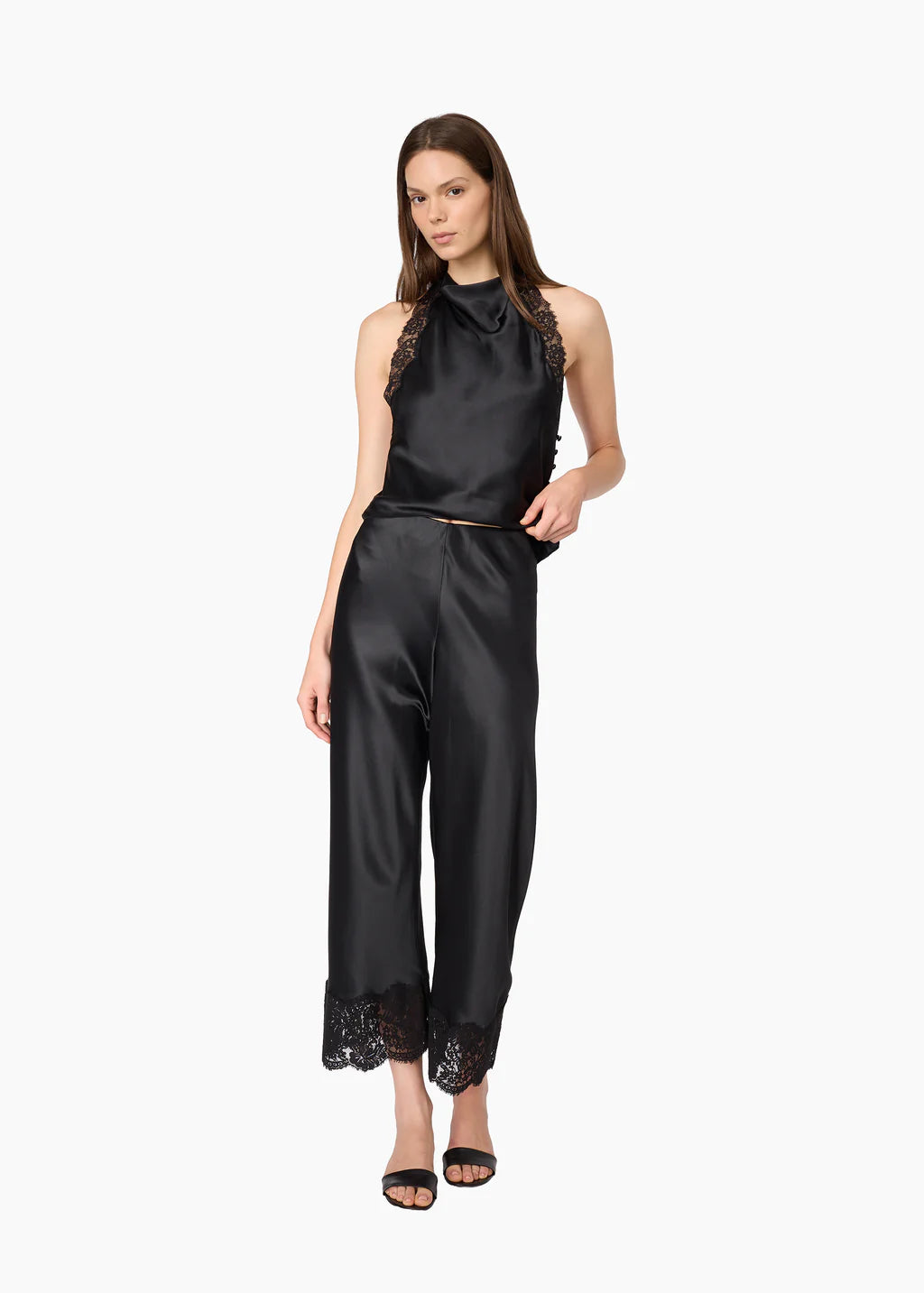 Lucille Silk Top | Black