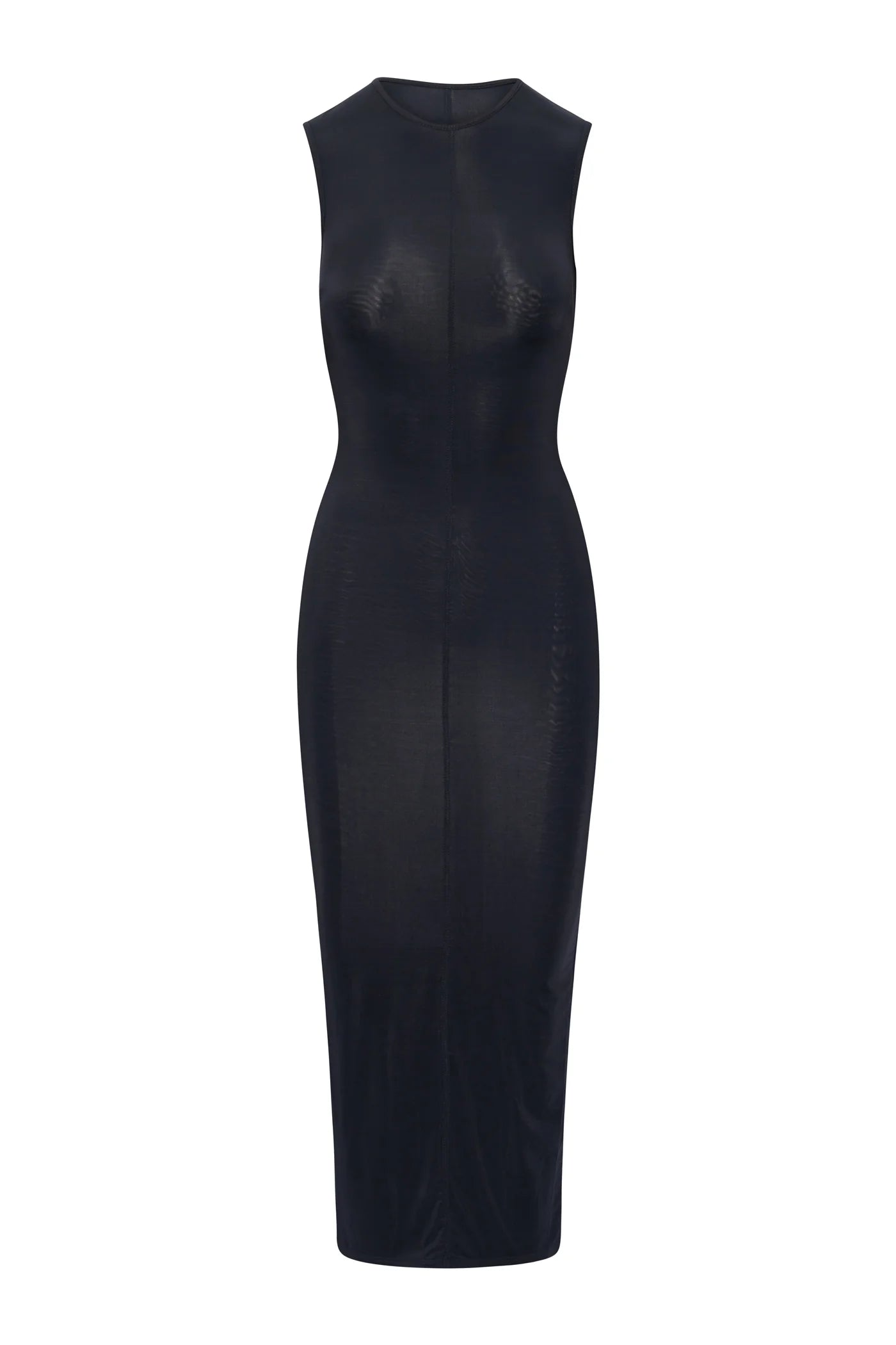Jessica Midi Dress | Black Sheer