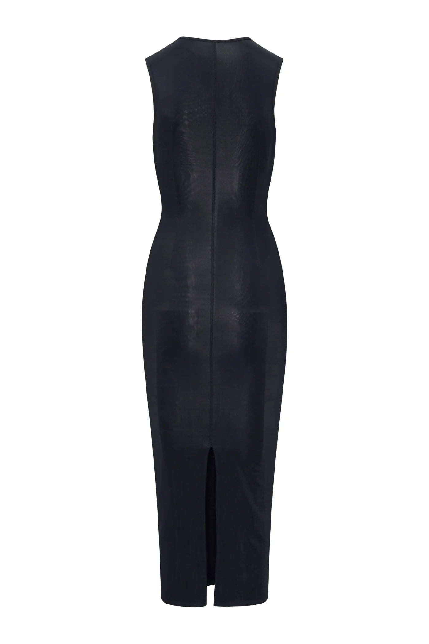 Jessica Midi Dress | Black Sheer
