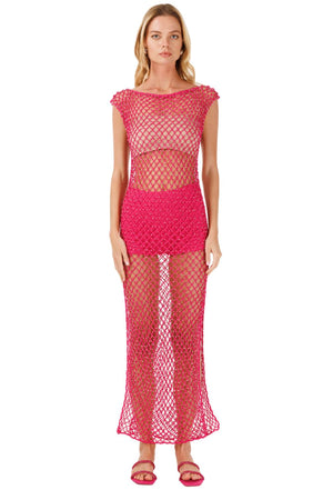 My Beachy Side Sprinkle Maxi Dress | Pink