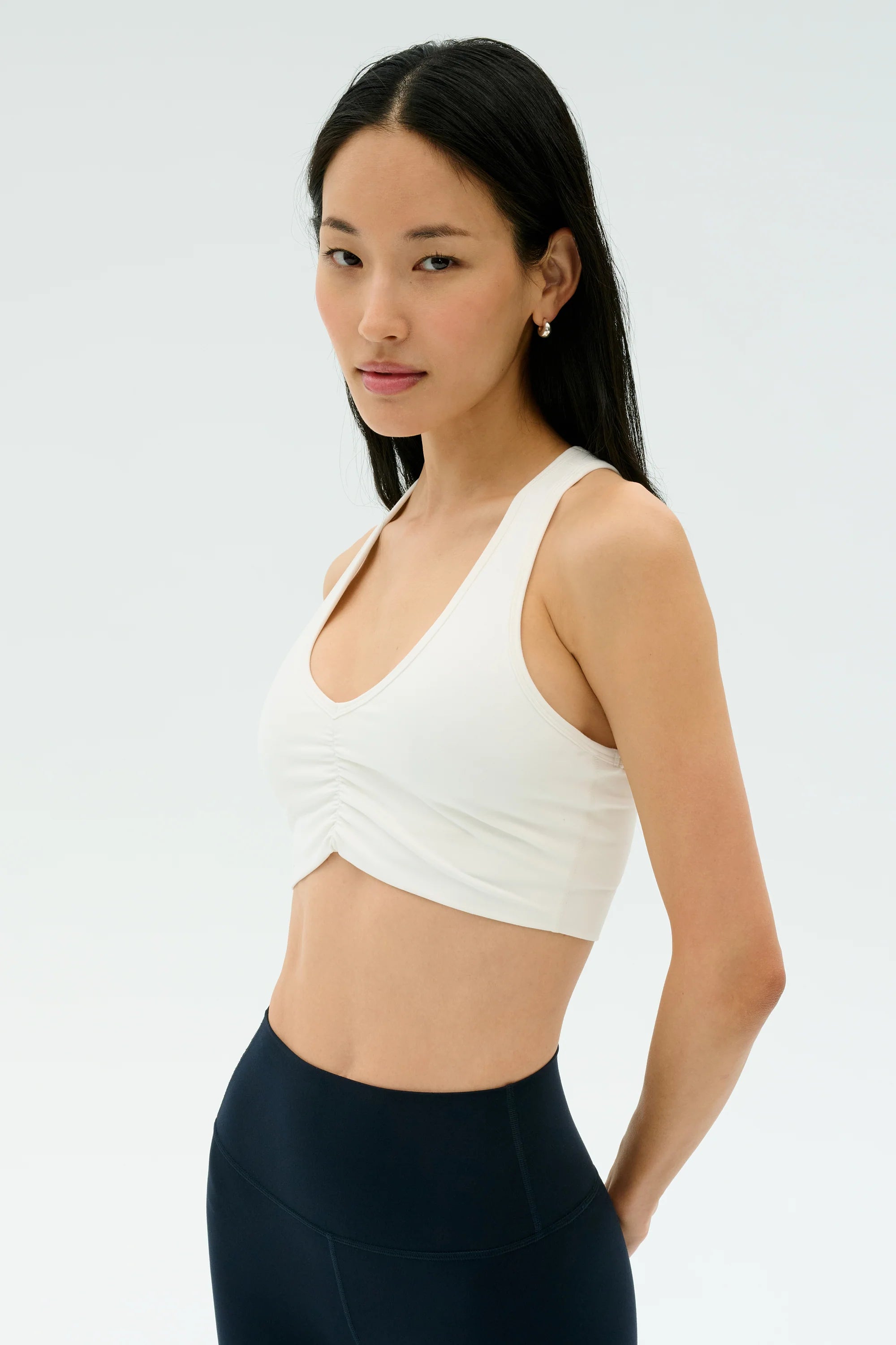 Airweight Bra with Ruching | White