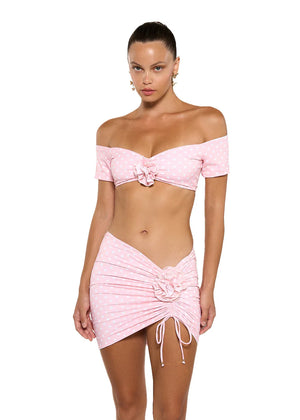 Bananhot Stefani Skirt | Peach Polk