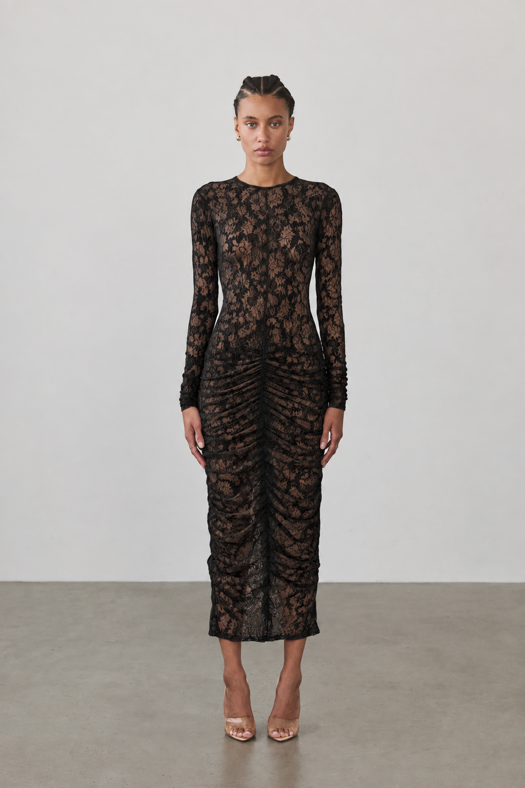 Carmina Dress | Black Japanese Lace