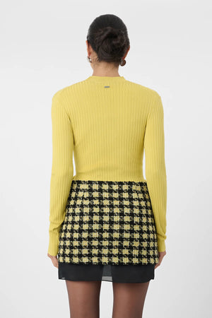 Toccin Spencer Tweed Organza Mini Skirt