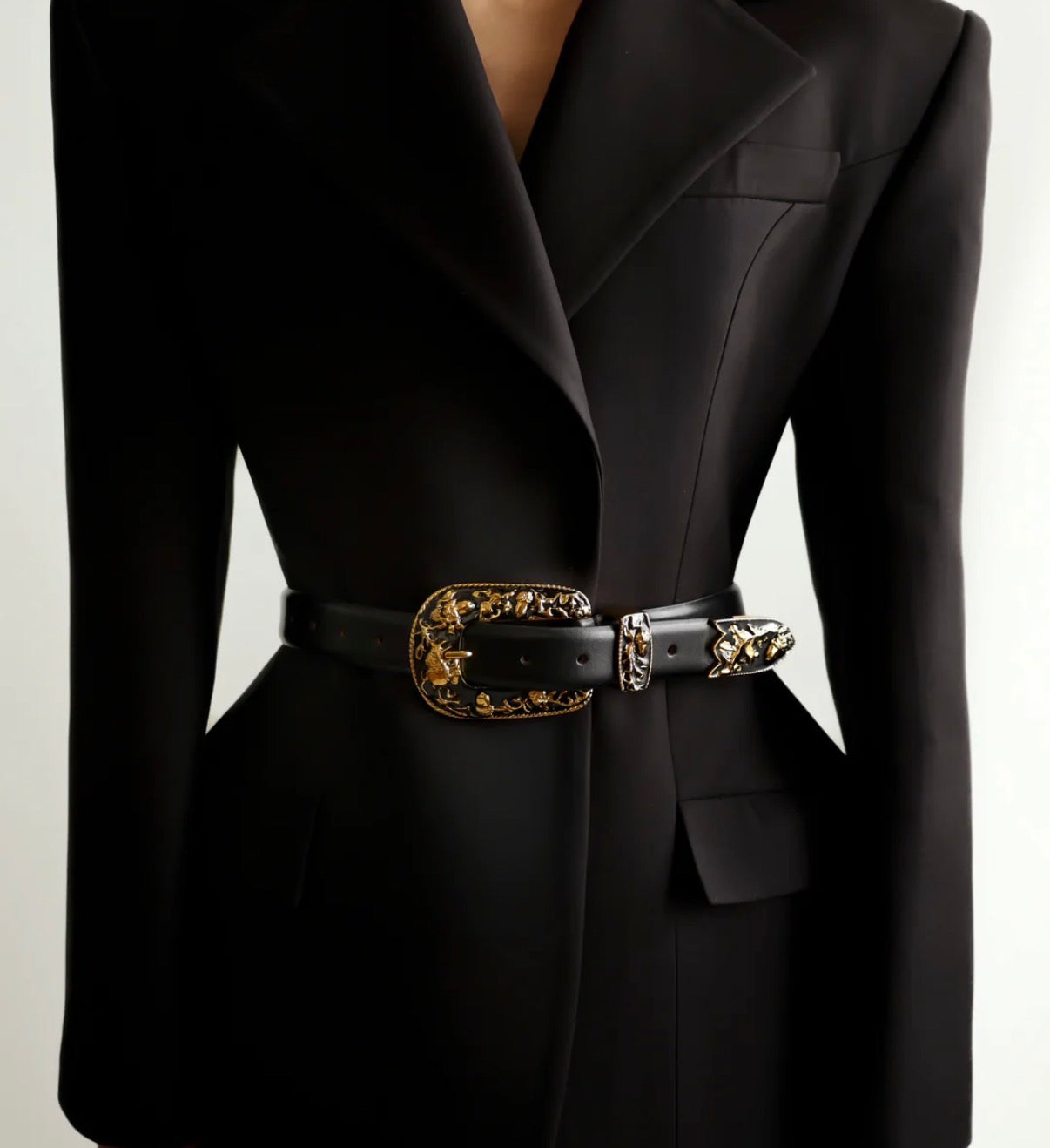 Vendome Belt | Black & Gold