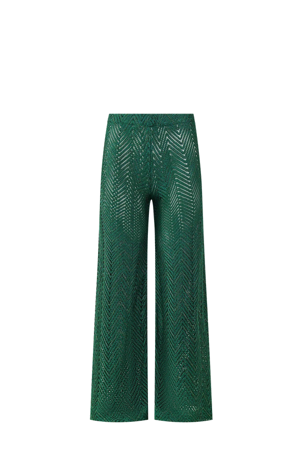 Hanne Bloch Knit Trouser | Green