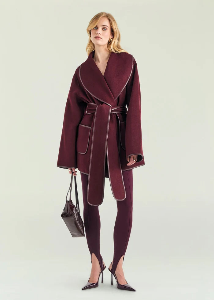 Kelsey Dulcetta Wool Coat | Bordeaux