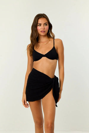 La Porte Peal Knit Maxi | Black Jacquard