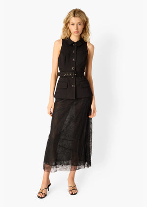 Cami NYC Eudora Sheer Lace Skirt | Black