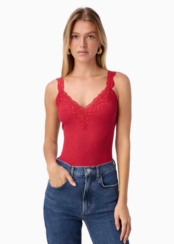 Cami NYC Lani Rib Knit Tank | Poppy
