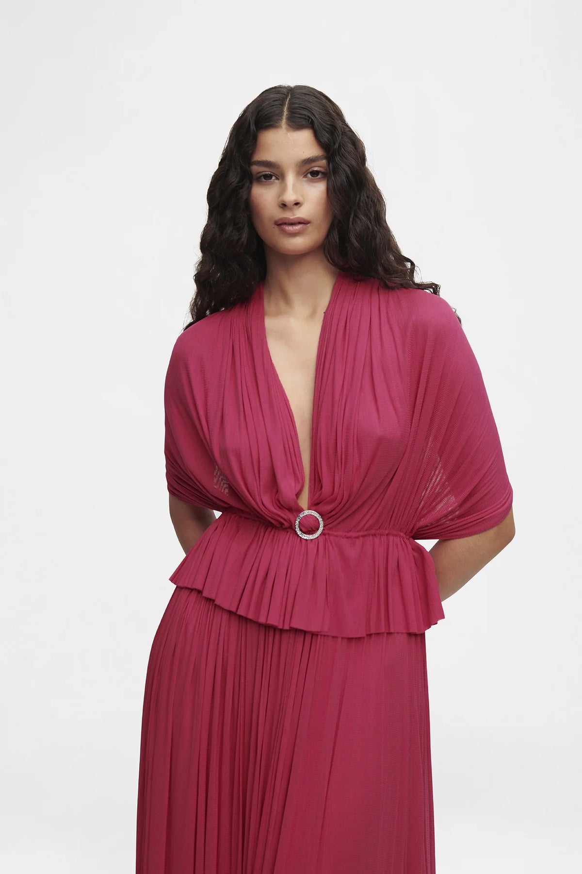 Silk Tulle Top | Pink