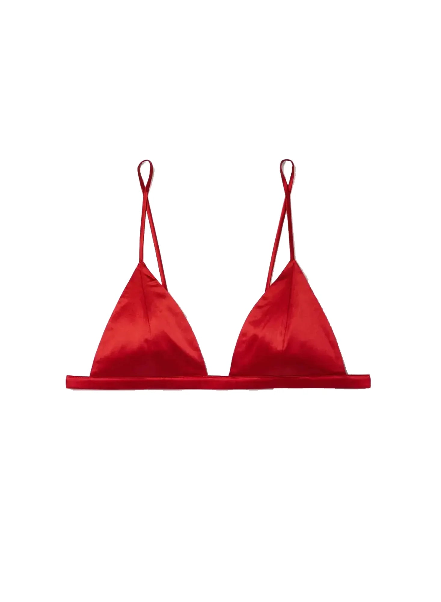 Molded Luxe Triangle Bra | Red