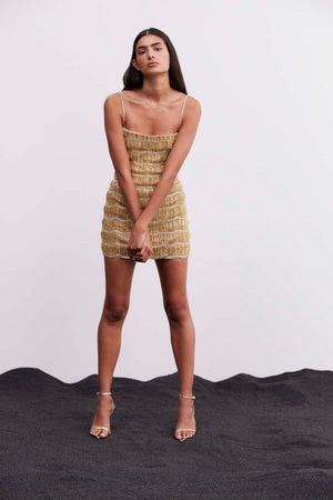 Rachel Gilbert Sadie Mini Dress | Gold