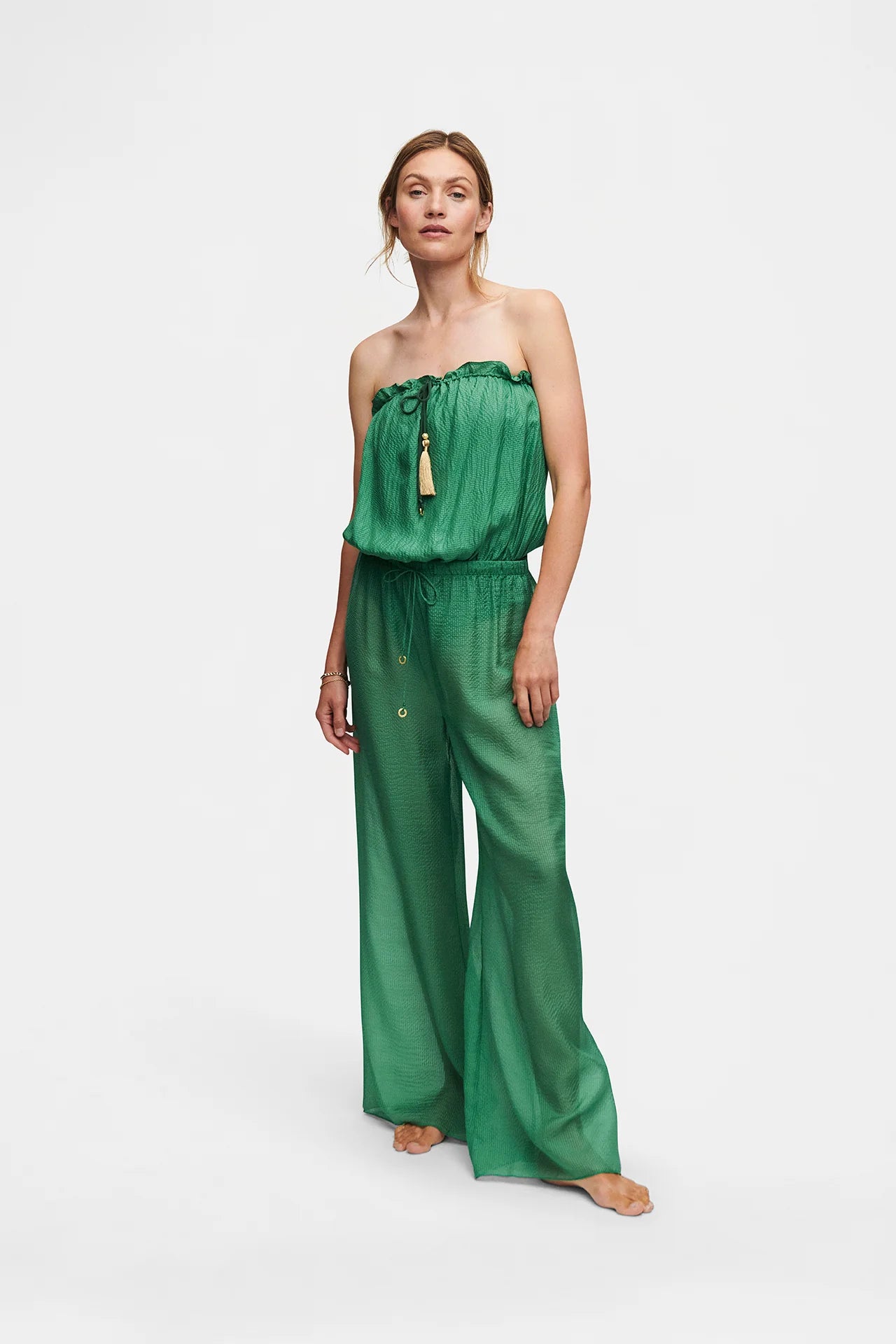 Silk Trouser | Green