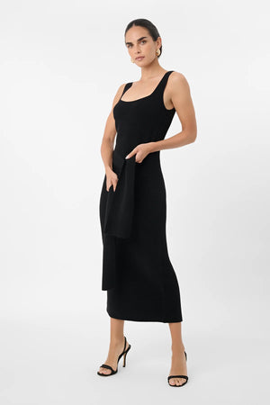 Toccin Elia Tie Front Dress | Black