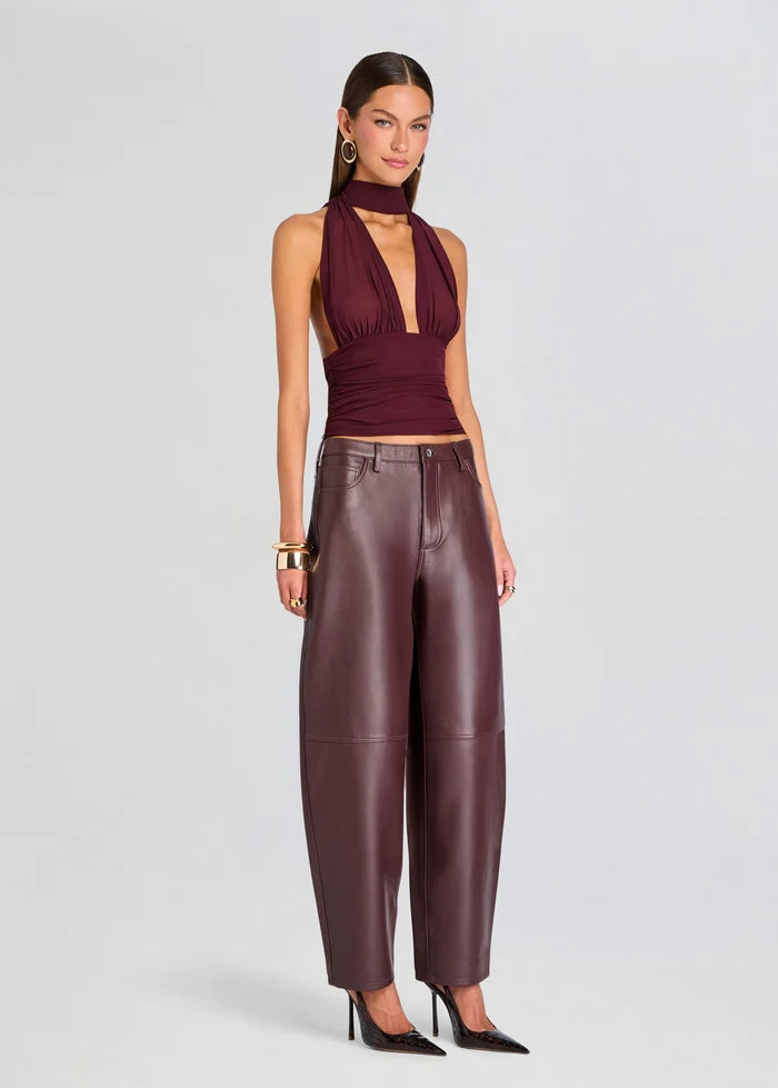Kelsey Lori Mesh Top | Bordeaux