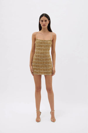 Rachel Gilbert Sadie Mini Dress | Gold