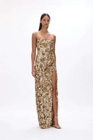 Rachel Gilbert Peppito Split Gown