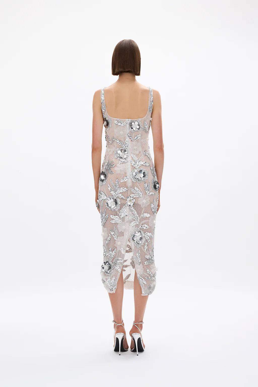 Pierre Sheer Strap Dress | Ivory