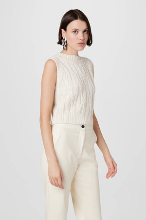 Toccin Dannie Cable Knit Shell Top